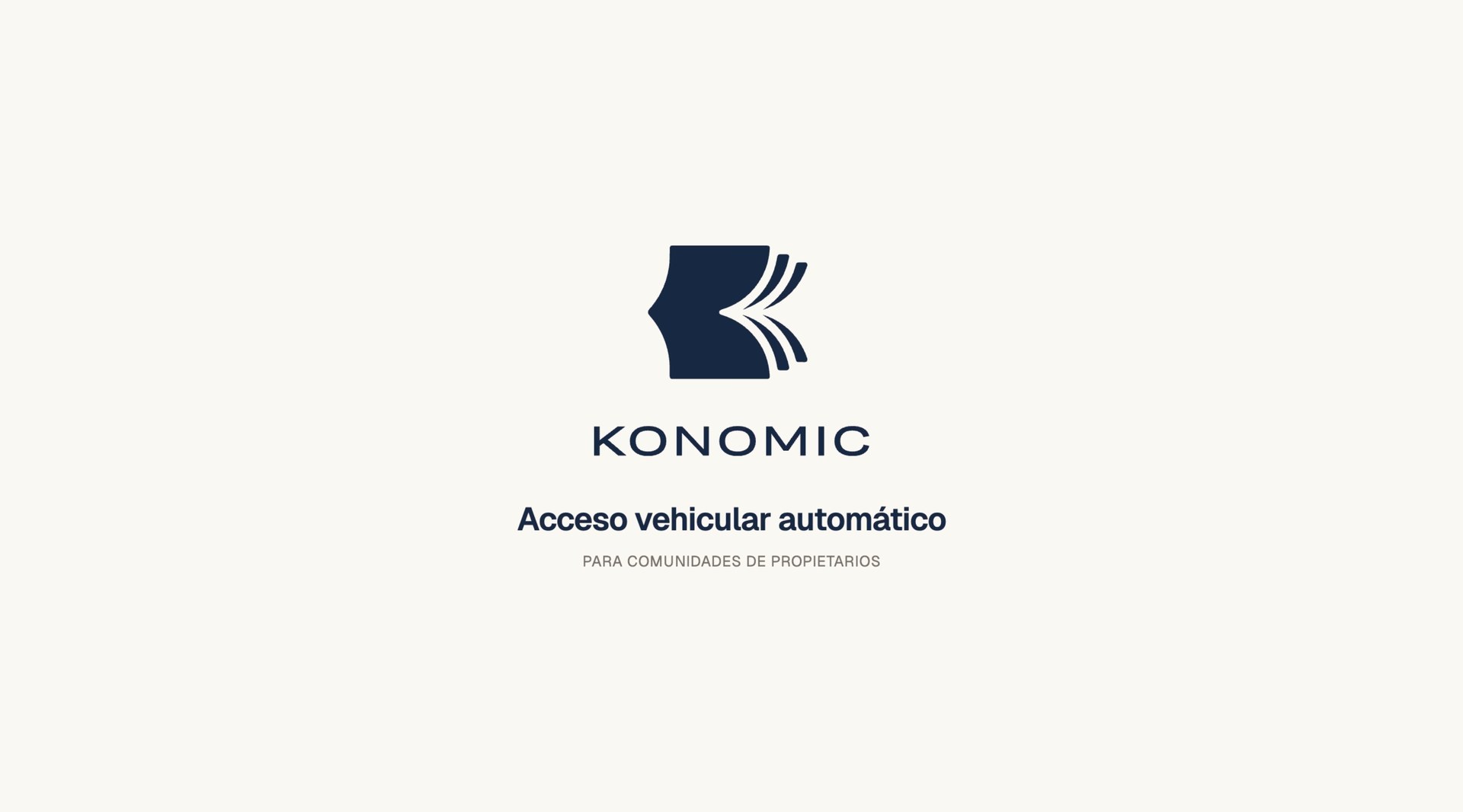 Konomic — Acceso vehicular automático para comunidades de propietarios